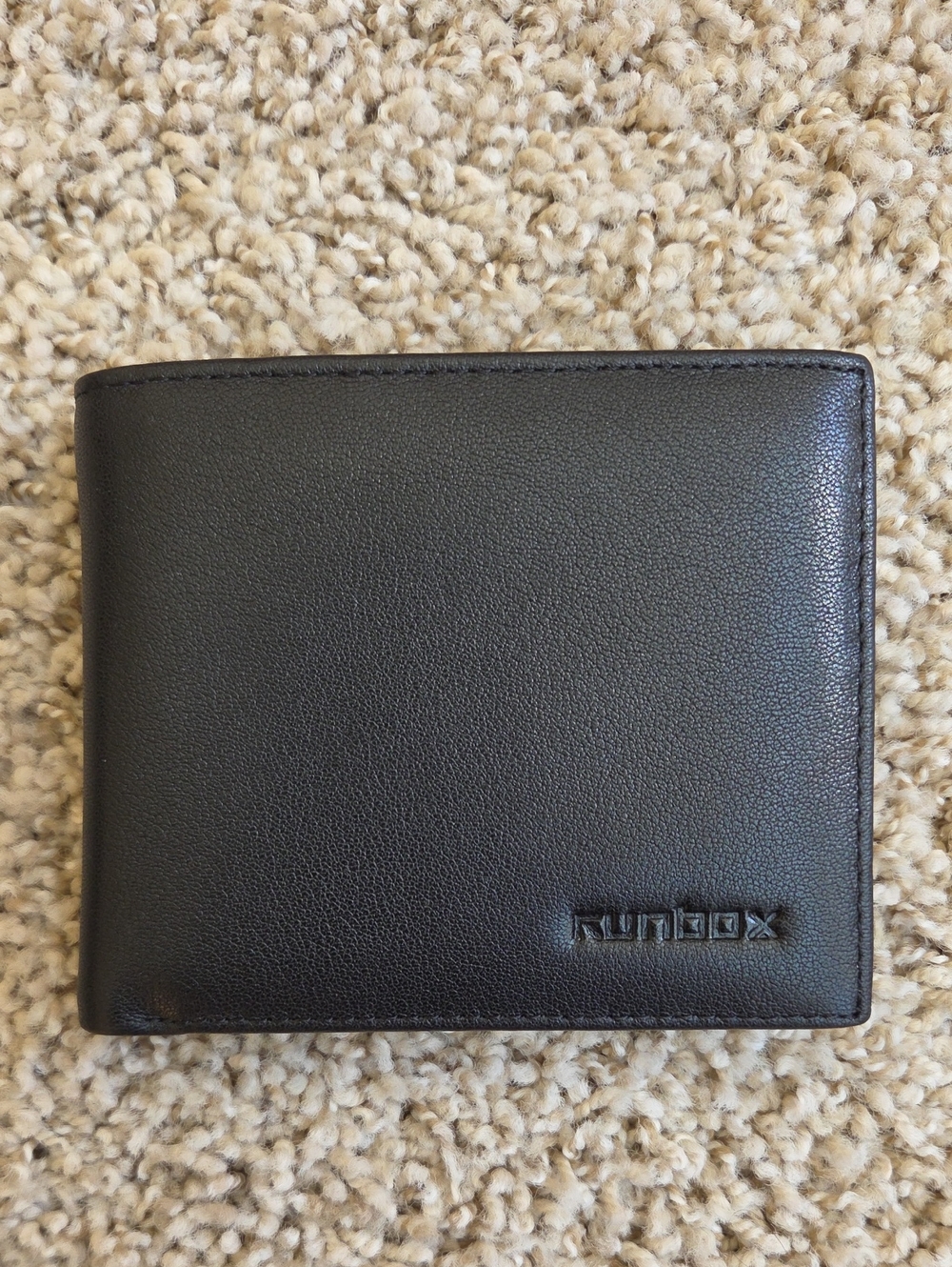 Runbox Black Leather Bifold Wallet - Never Used